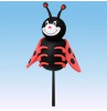 Tenna Tops Cute Ladybug Car Antenna Topper / Auto Dashboard Accessory (2.75" Style)